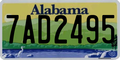 AL license plate 7AD2495