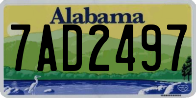 AL license plate 7AD2497