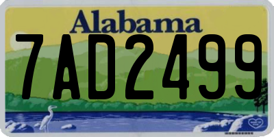 AL license plate 7AD2499