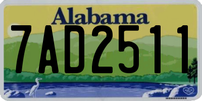 AL license plate 7AD2511