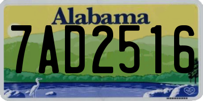 AL license plate 7AD2516