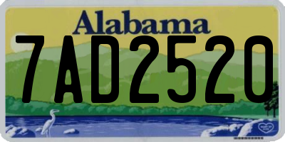 AL license plate 7AD2520
