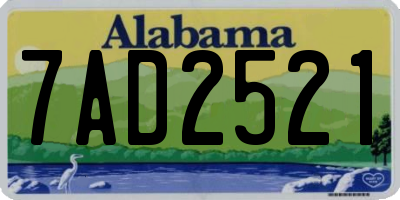 AL license plate 7AD2521