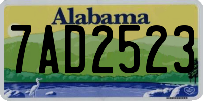 AL license plate 7AD2523