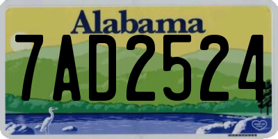 AL license plate 7AD2524