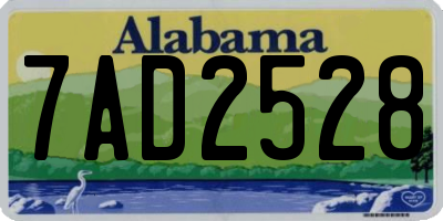 AL license plate 7AD2528