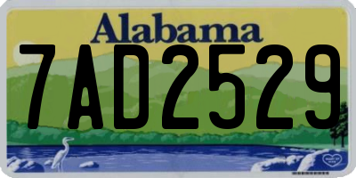 AL license plate 7AD2529