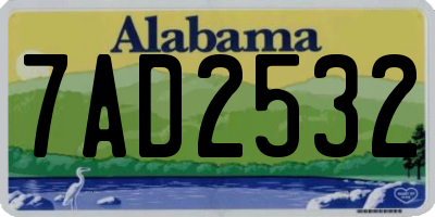 AL license plate 7AD2532