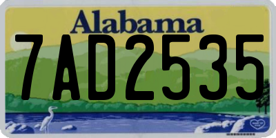 AL license plate 7AD2535