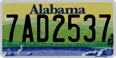 AL license plate 7AD2537