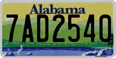 AL license plate 7AD2540