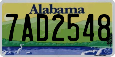 AL license plate 7AD2548