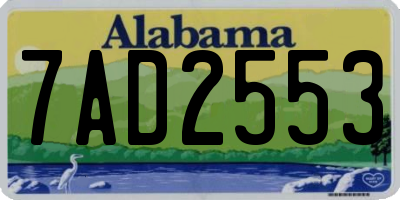 AL license plate 7AD2553