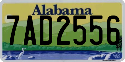 AL license plate 7AD2556