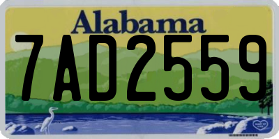AL license plate 7AD2559