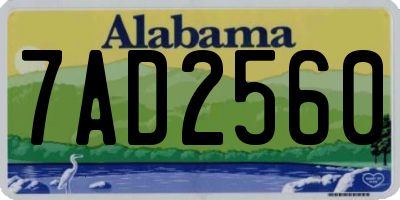 AL license plate 7AD2560