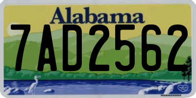AL license plate 7AD2562