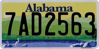AL license plate 7AD2563