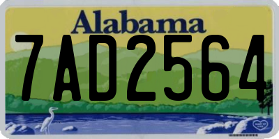 AL license plate 7AD2564