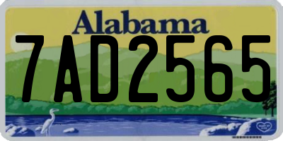 AL license plate 7AD2565