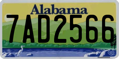 AL license plate 7AD2566