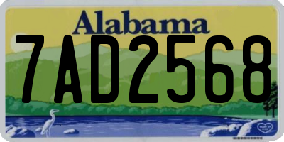 AL license plate 7AD2568