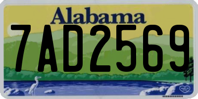 AL license plate 7AD2569