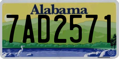 AL license plate 7AD2571