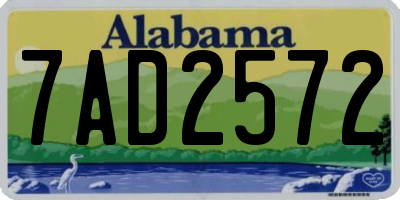 AL license plate 7AD2572