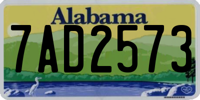 AL license plate 7AD2573