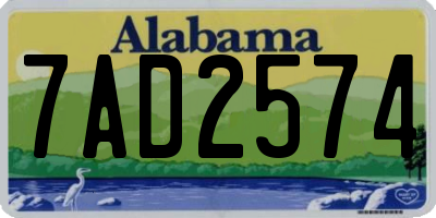 AL license plate 7AD2574