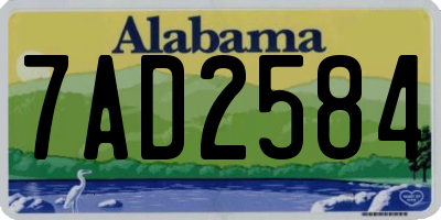 AL license plate 7AD2584