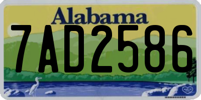 AL license plate 7AD2586