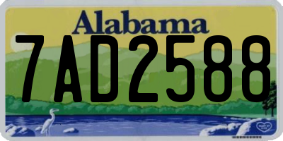 AL license plate 7AD2588