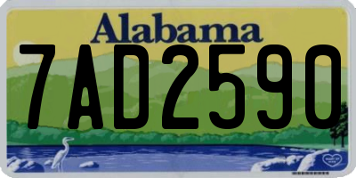 AL license plate 7AD2590