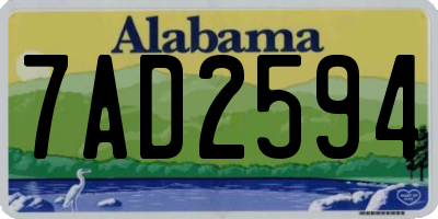 AL license plate 7AD2594