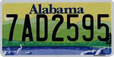 AL license plate 7AD2595