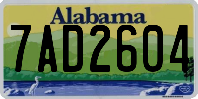 AL license plate 7AD2604