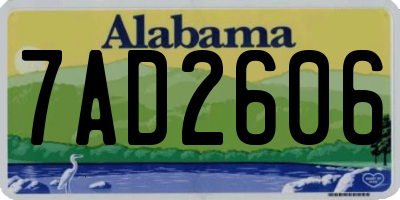 AL license plate 7AD2606