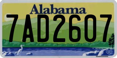 AL license plate 7AD2607