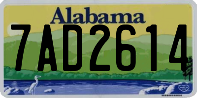 AL license plate 7AD2614