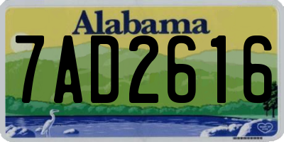 AL license plate 7AD2616