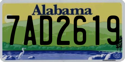 AL license plate 7AD2619