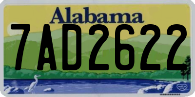 AL license plate 7AD2622