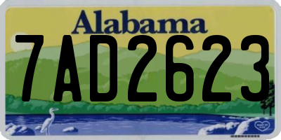 AL license plate 7AD2623
