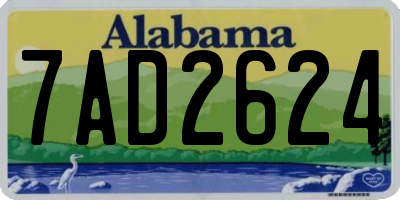 AL license plate 7AD2624