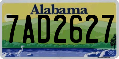 AL license plate 7AD2627