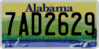 AL license plate 7AD2629