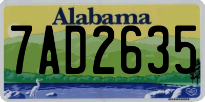 AL license plate 7AD2635