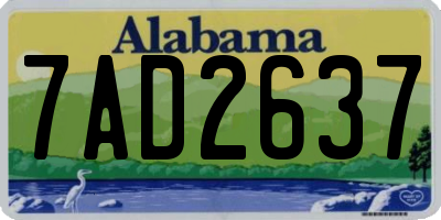 AL license plate 7AD2637